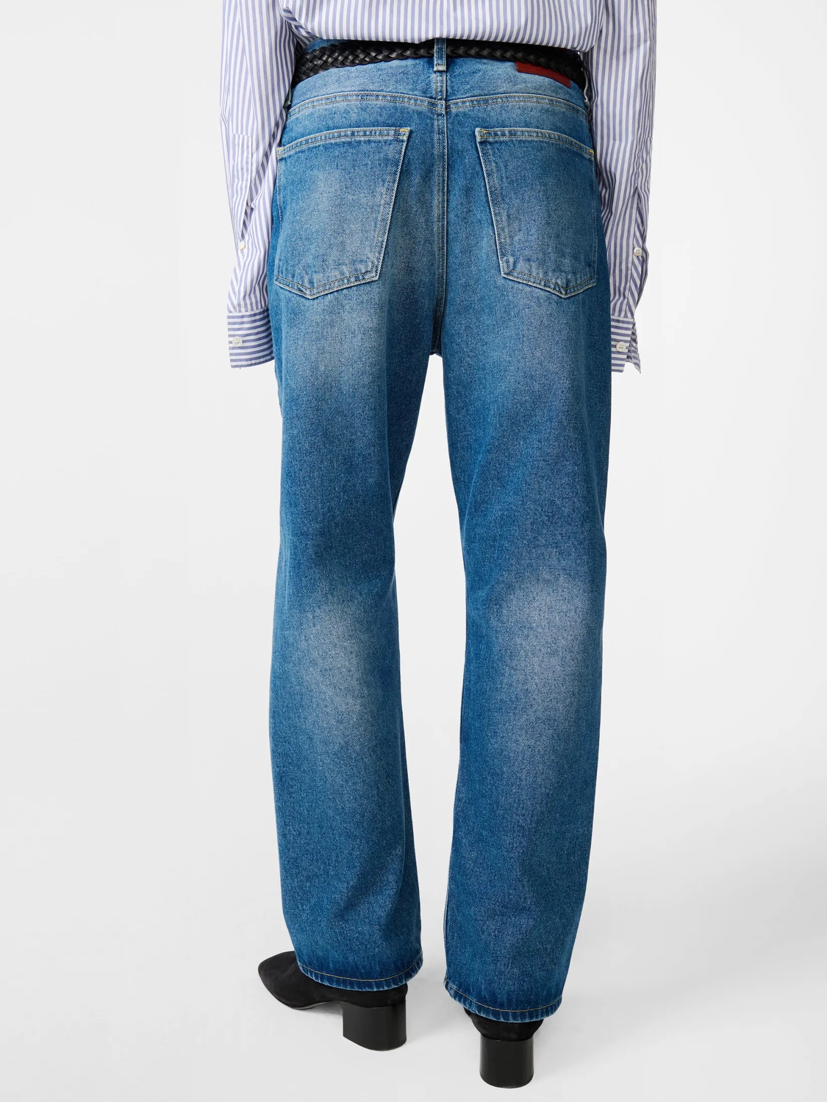New Studio Nicholson Denjo Denim Pant Worn Wash Indigo