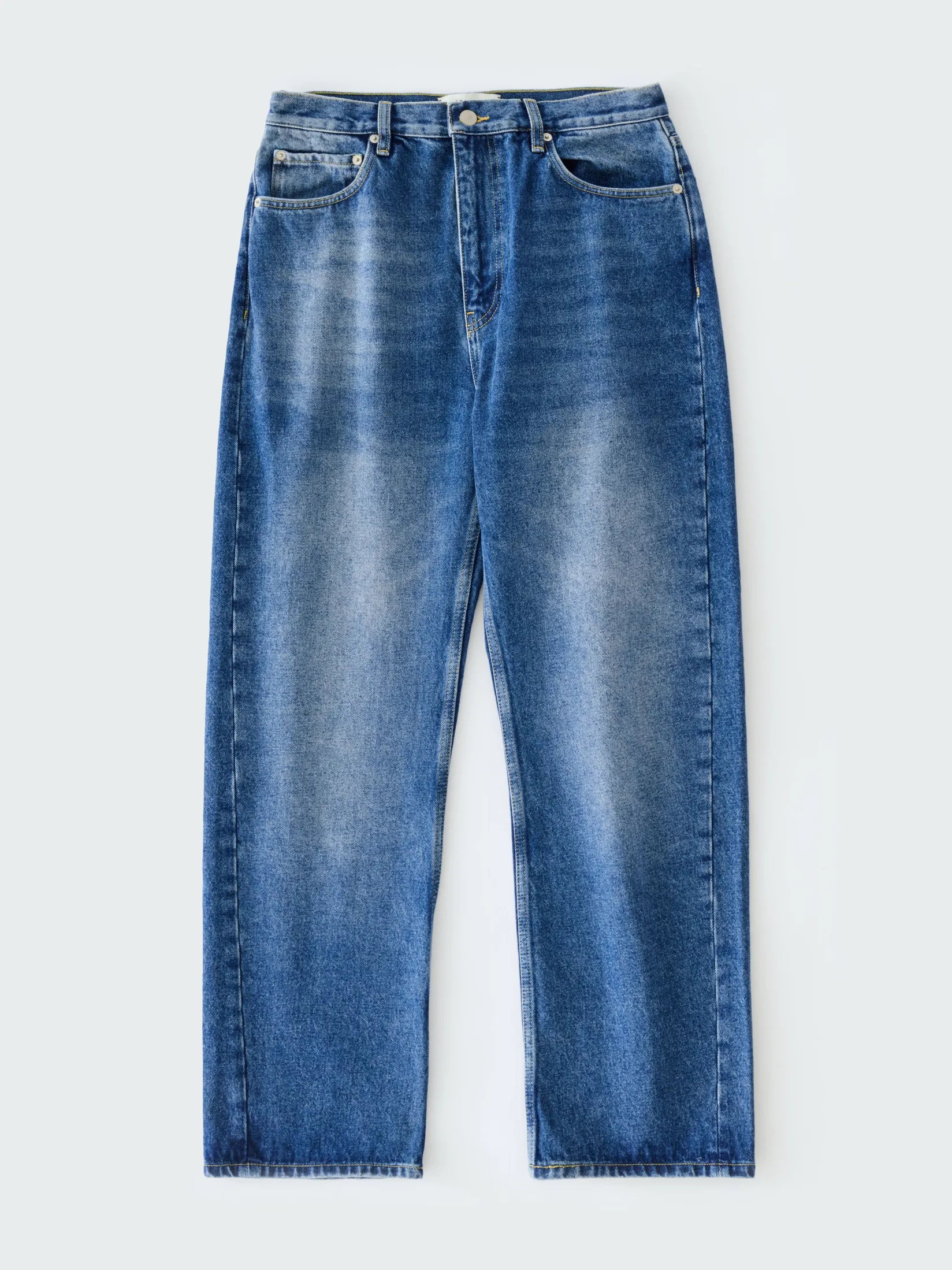 New Studio Nicholson Denjo Denim Pant Worn Wash Indigo