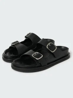 Hot Studio Nicholson Denver Leather Sandal Black