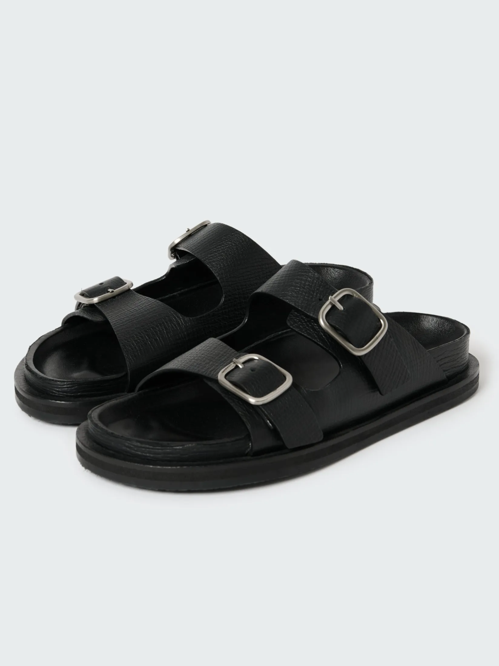 Hot Studio Nicholson Denver Leather Sandal Black
