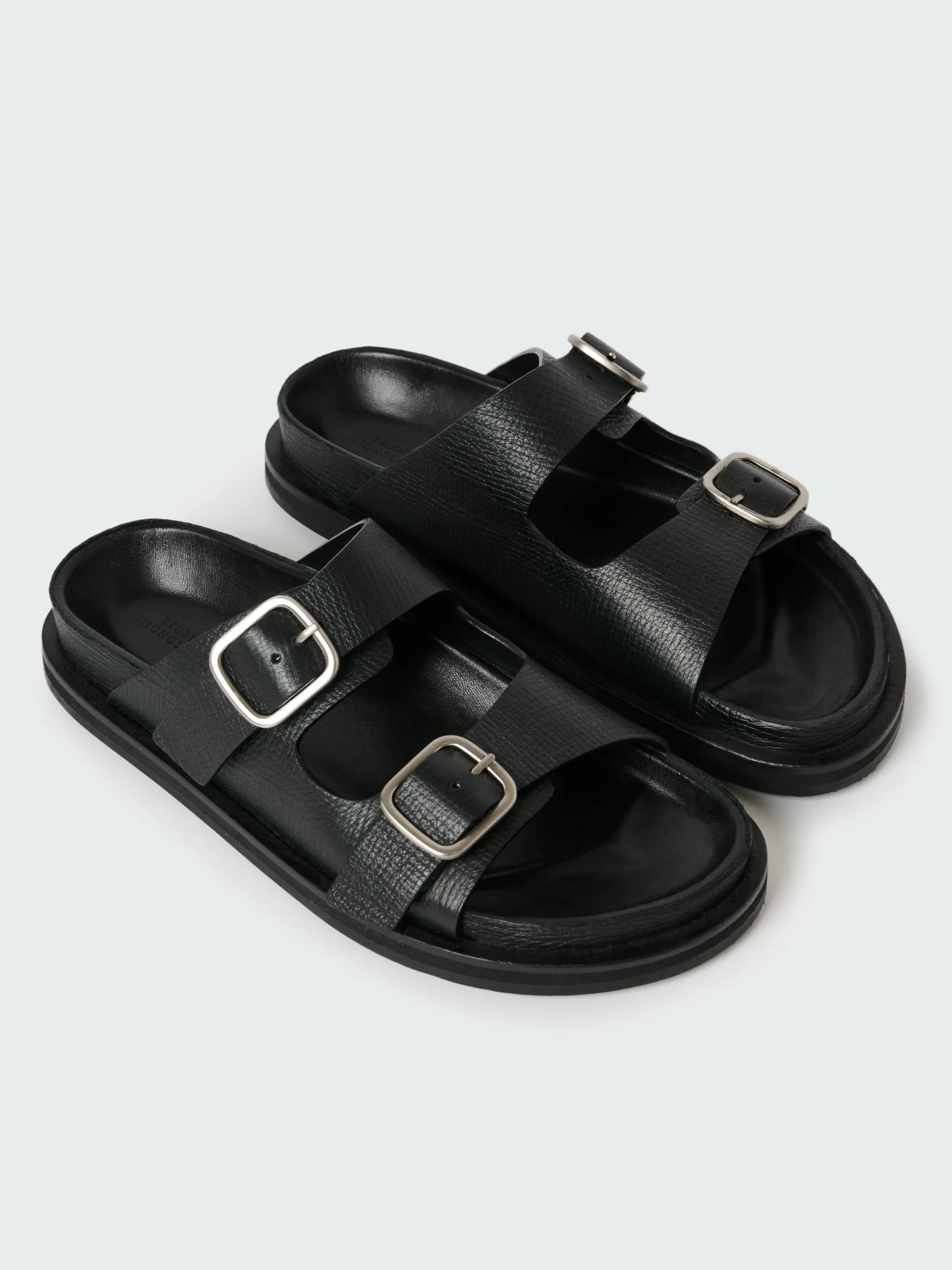 Hot Studio Nicholson Denver Leather Sandal Black