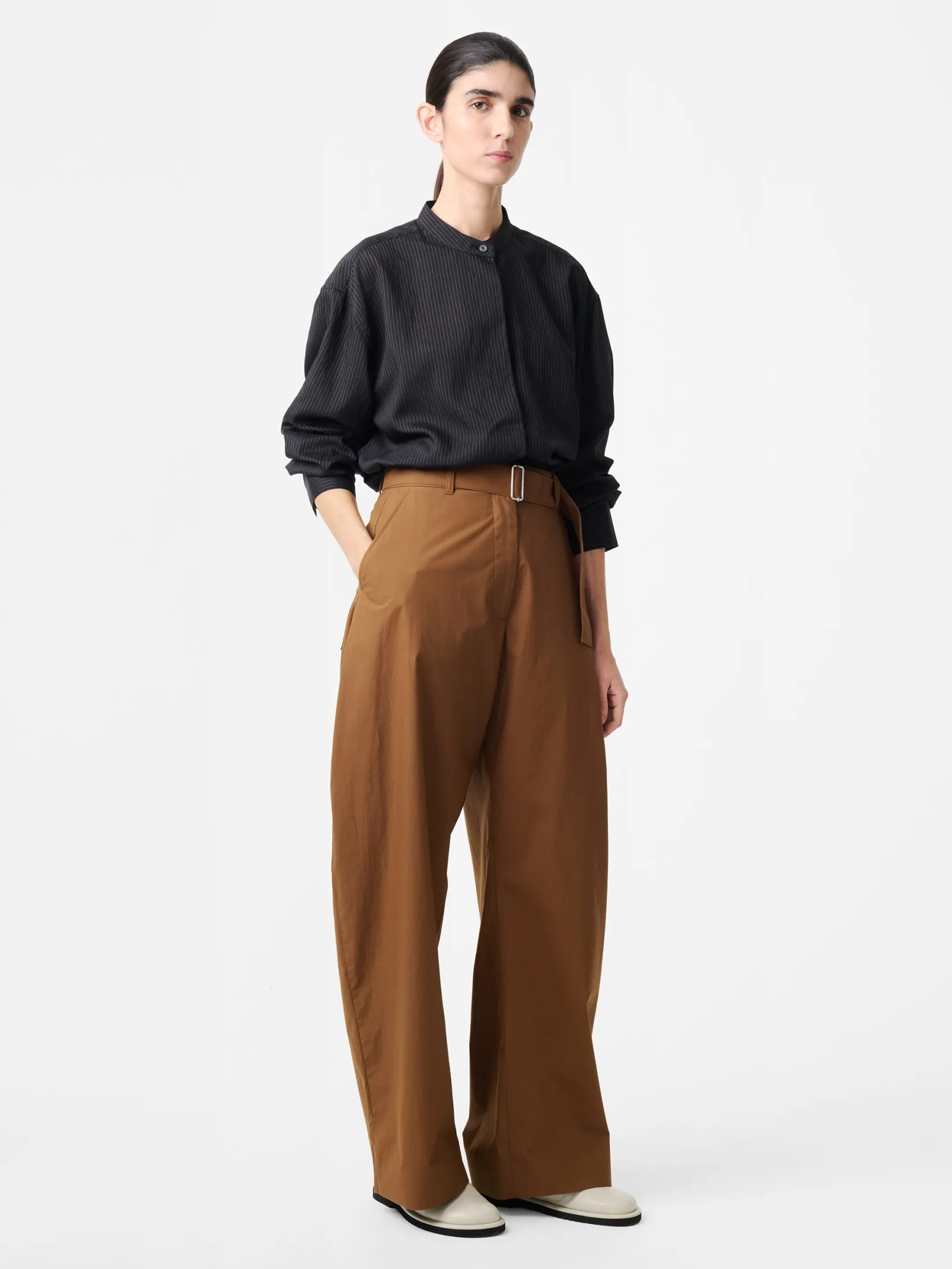 New Studio Nicholson Doring Cotton Pant Almond