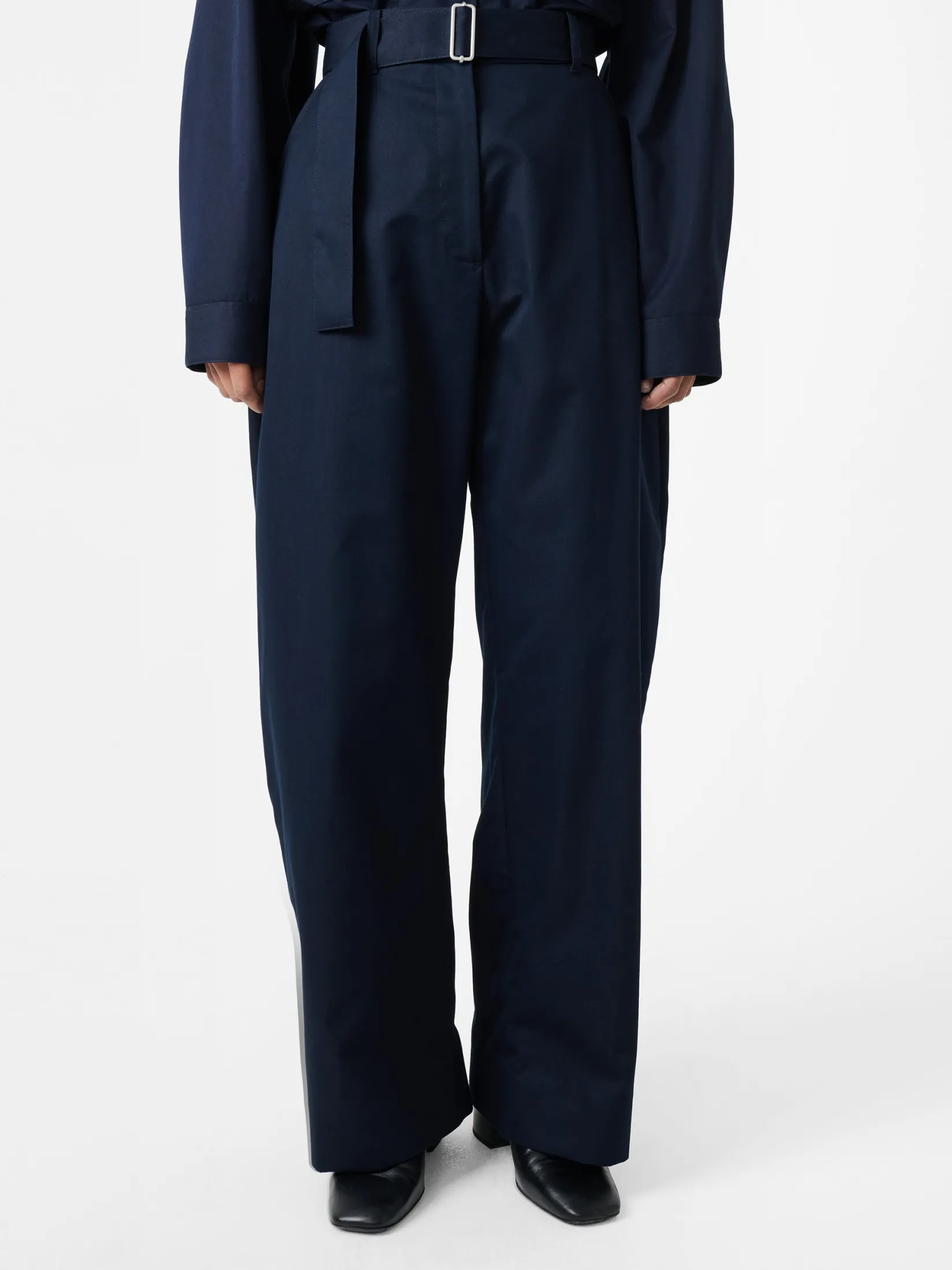 New Studio Nicholson Doring Twill Pant Darkest Navy