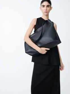 Fashion Studio Nicholson Doublet Leather Bag Black