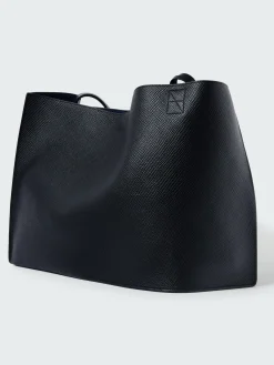 Fashion Studio Nicholson Doublet Leather Bag Black