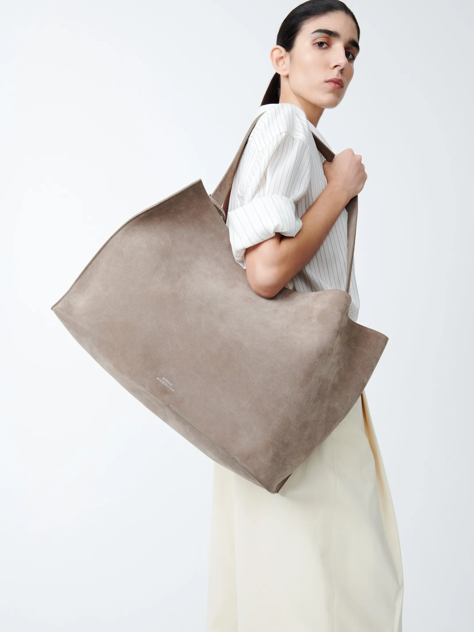 Hot Studio Nicholson Doublet Suede Bag Clay