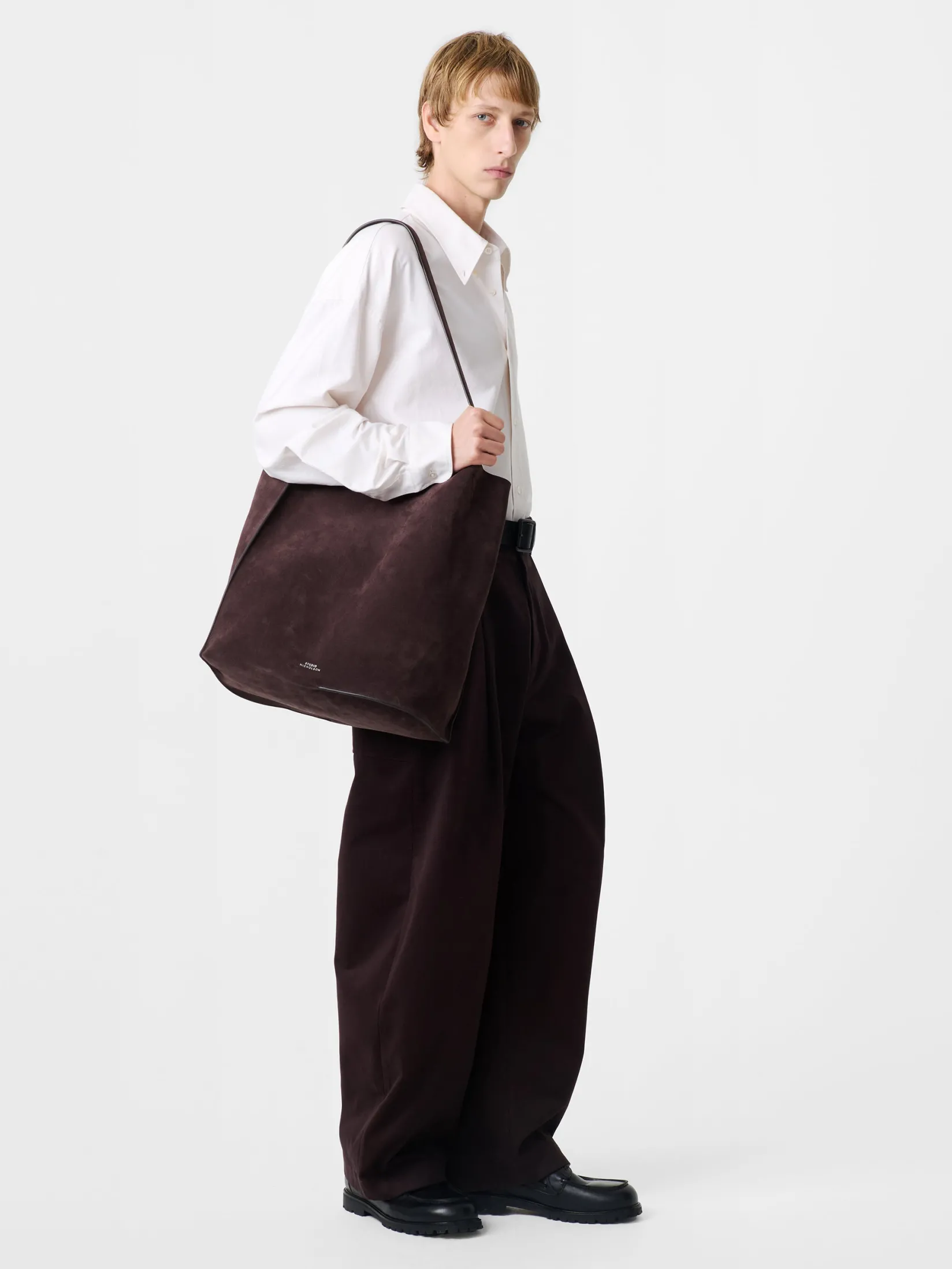 Best Studio Nicholson Doublet Type 2 Suede Bag Conker