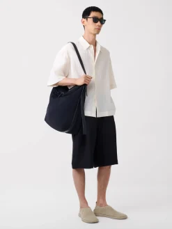 Hot Studio Nicholson Fowld Linen Short Darkest Navy