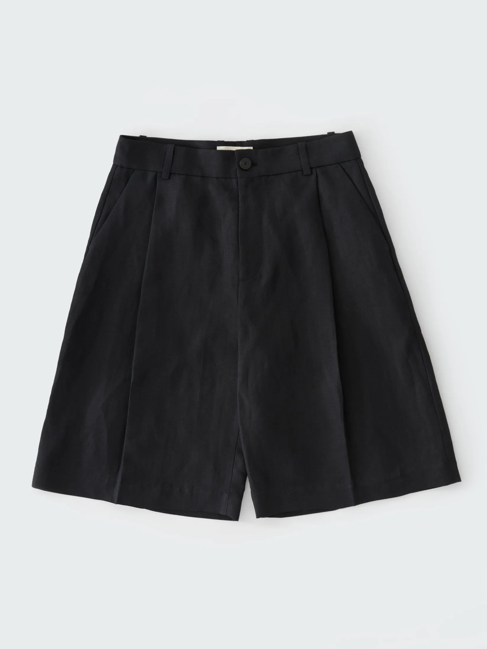Hot Studio Nicholson Fowld Linen Short Darkest Navy