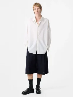 New Studio Nicholson Fowld Short Darkest Navy