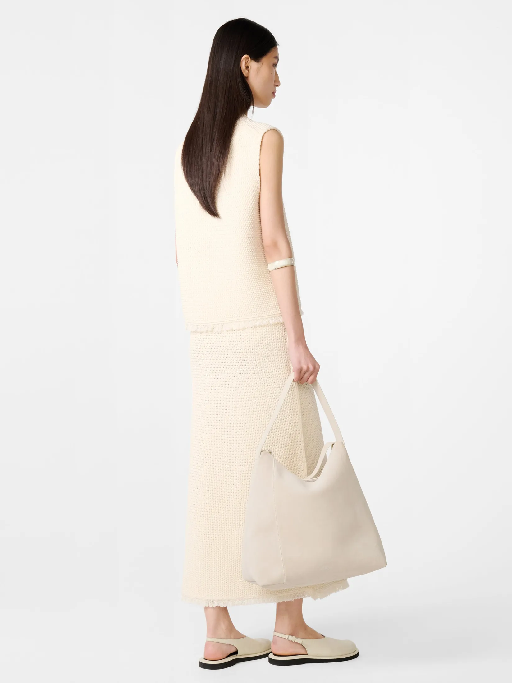 Outlet Studio Nicholson Fray Knit Cream
