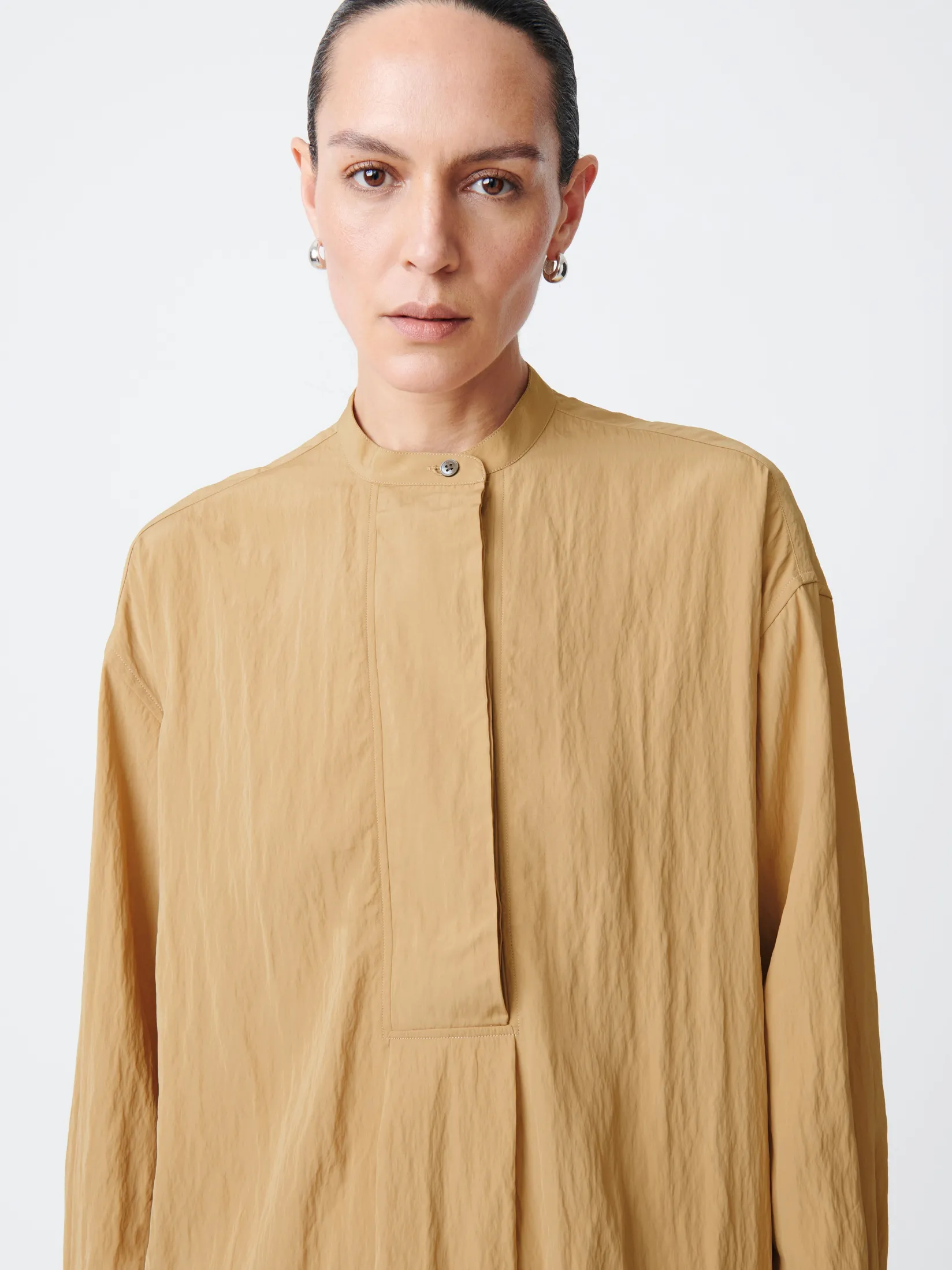 Discount Studio Nicholson Frink Viscose Shirt Sand