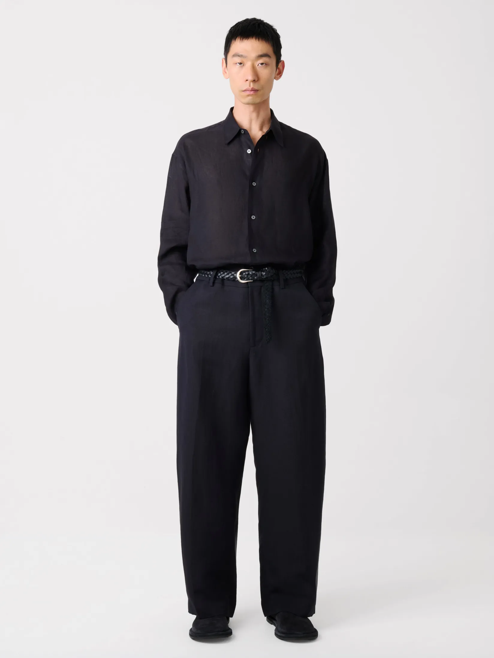 Sale Studio Nicholson Fume Pant Darkest Navy