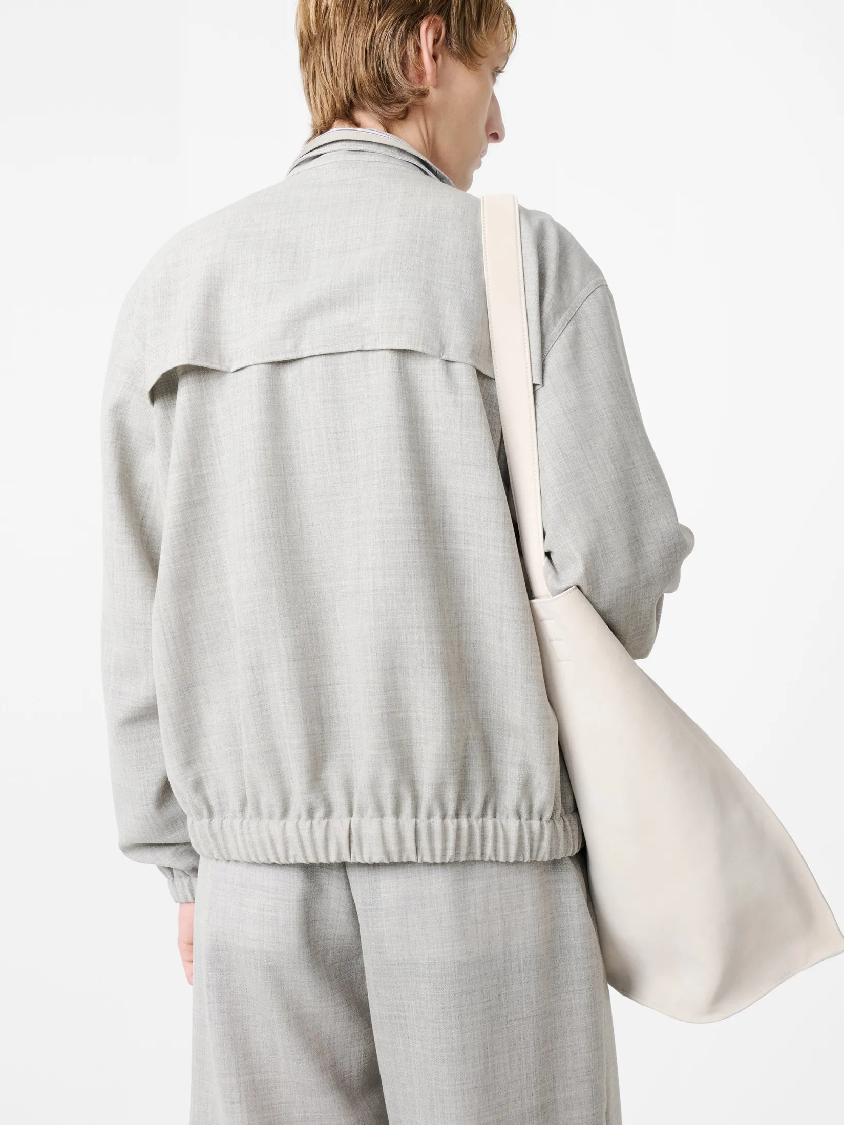 Clearance Studio Nicholson Harle Tropical Wool Jacket Ice Melange