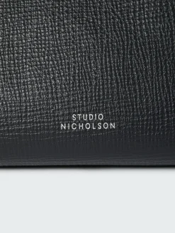 Best Studio Nicholson Hobo Type 1 Leather Bag Darkest Navy