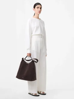 Discount Studio Nicholson Hobo Type 1 Suede Bag Conker
