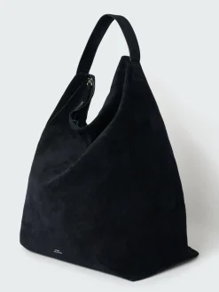 Outlet Studio Nicholson Hobo Type 2 Suede Bag Darkest Navy