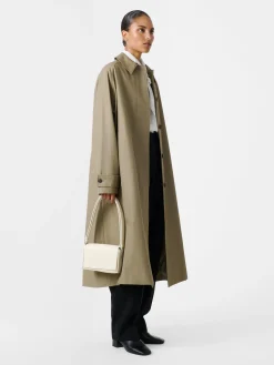 Clearance Studio Nicholson Holin Coated Cotton Coat Dark Dusk