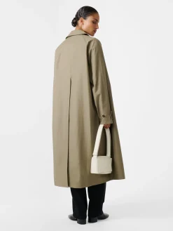 Clearance Studio Nicholson Holin Coated Cotton Coat Dark Dusk