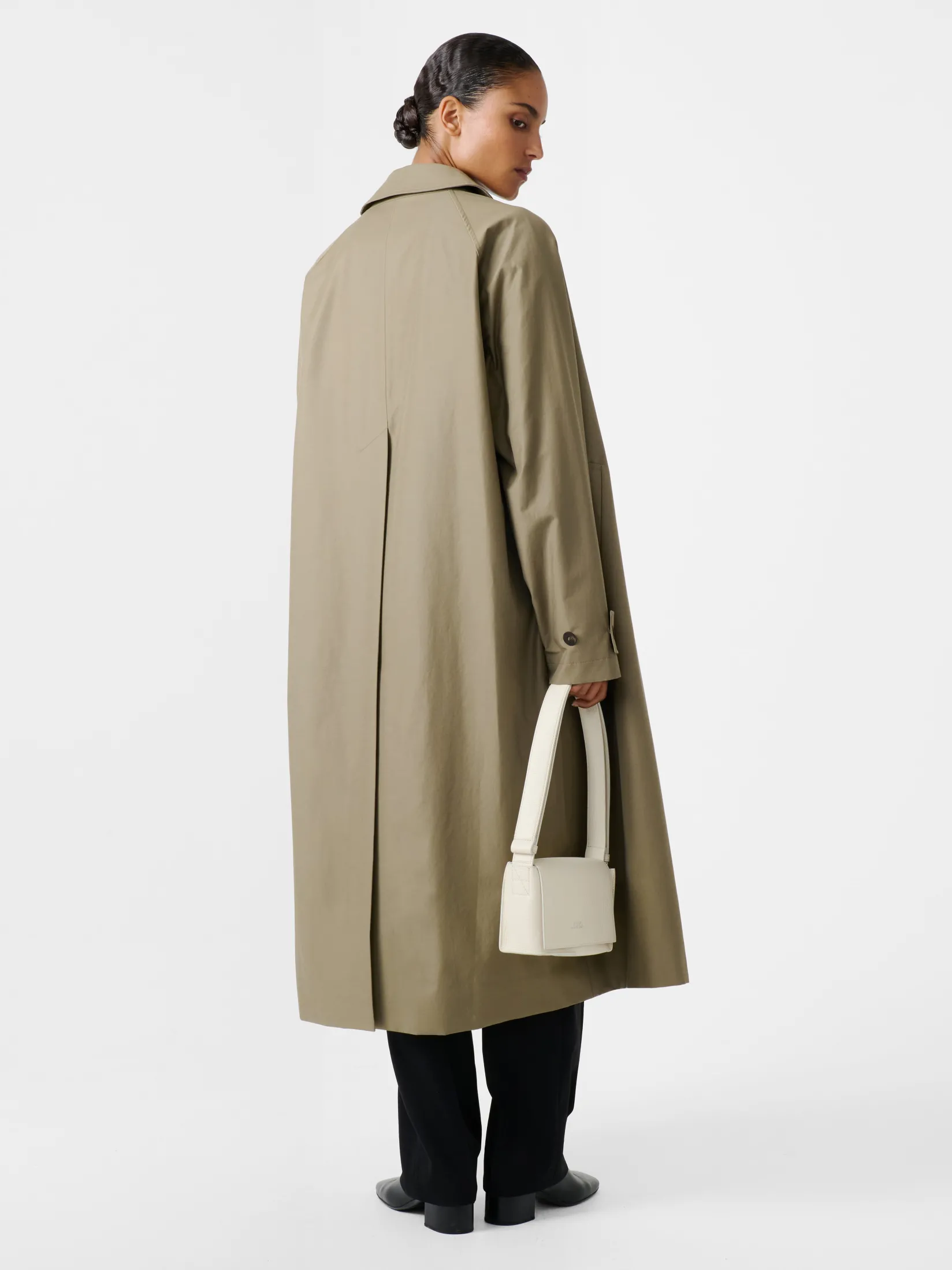 Clearance Studio Nicholson Holin Coated Cotton Coat Dark Dusk