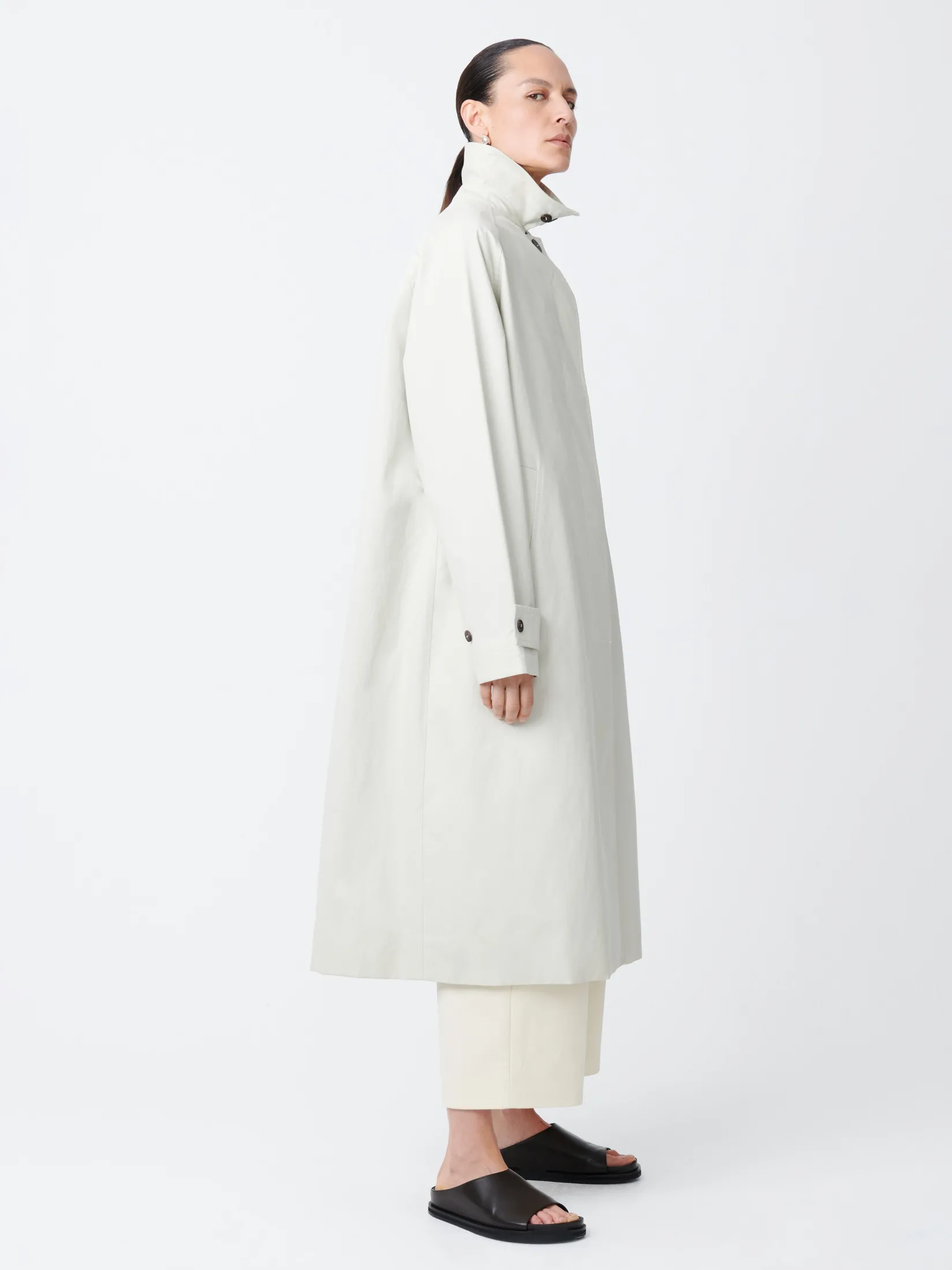 Outlet Studio Nicholson Holin Coated Cotton Coat Dove
