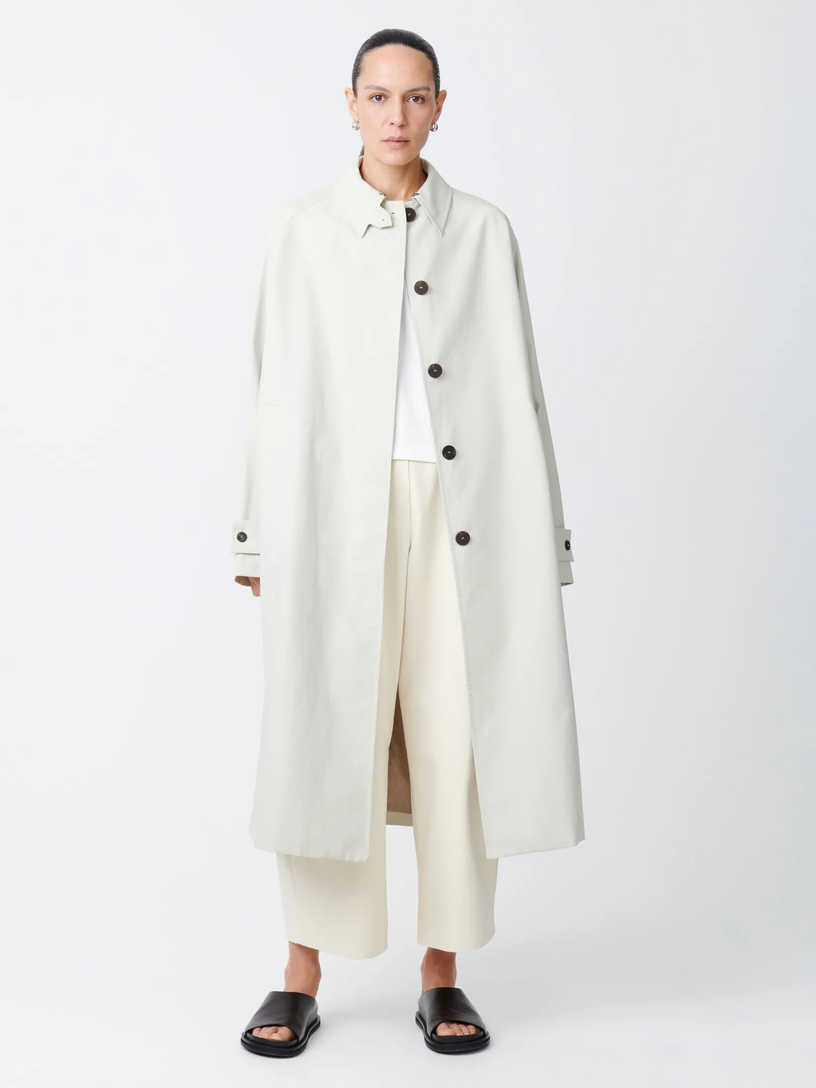 Outlet Studio Nicholson Holin Coated Cotton Coat Dove