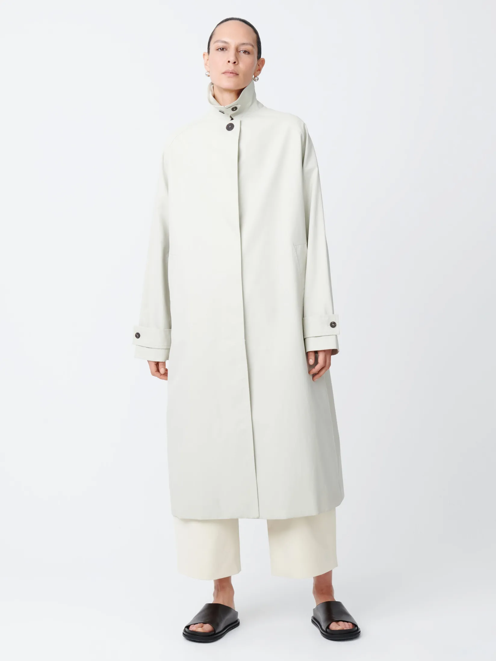 Outlet Studio Nicholson Holin Coated Cotton Coat Dove