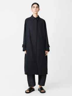 Outlet Studio Nicholson Holin Technical Cotton Coat Dark Navy