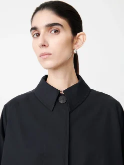 Outlet Studio Nicholson Holin Technical Cotton Coat Dark Navy