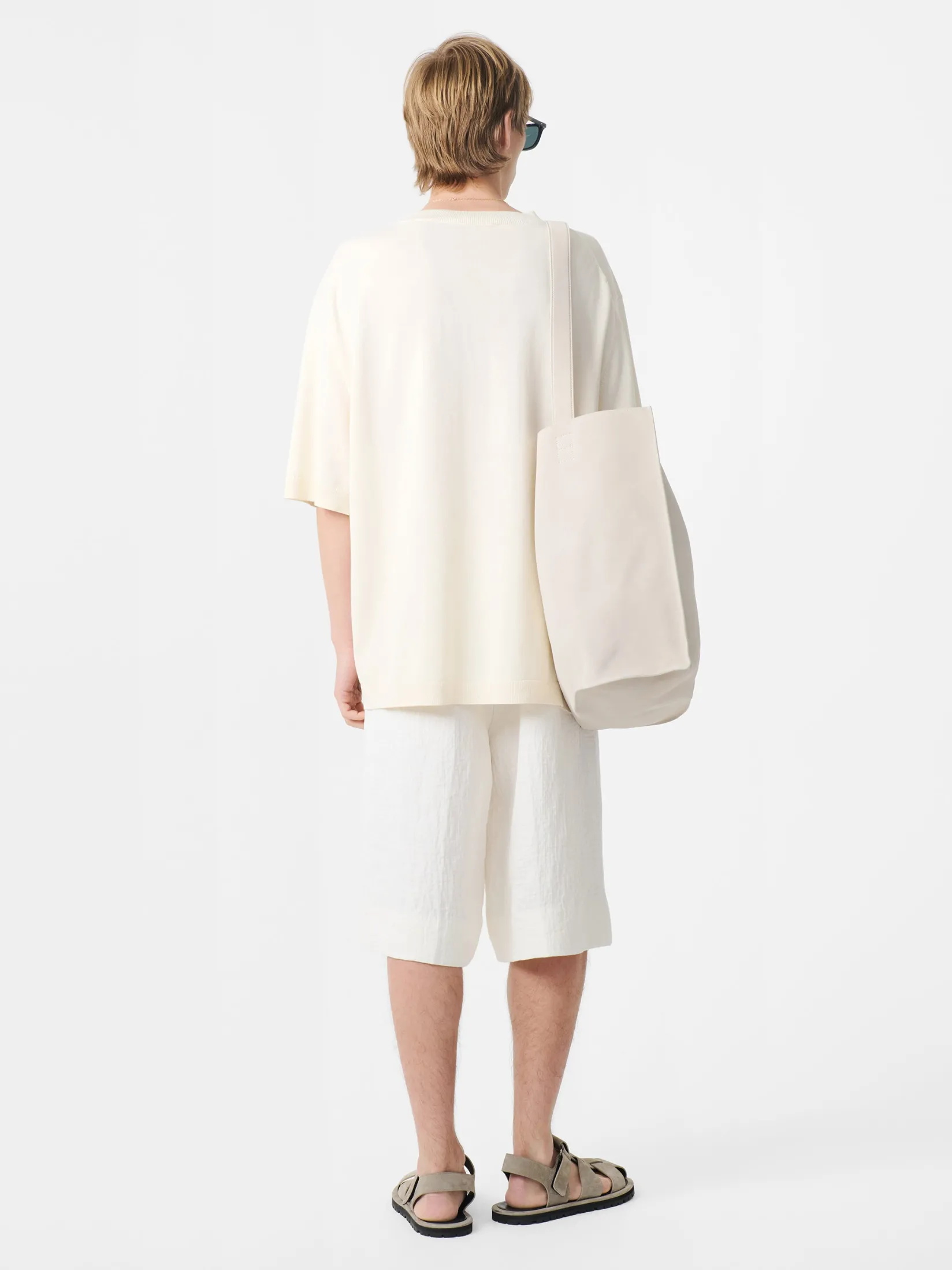 Discount Studio Nicholson Joshua Linen Short Parchment