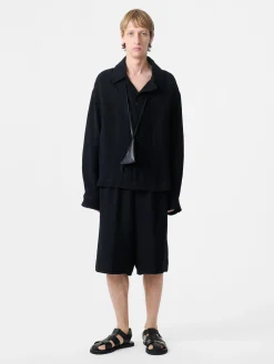 Discount Studio Nicholson Joshua Linen Short Darkest Navy