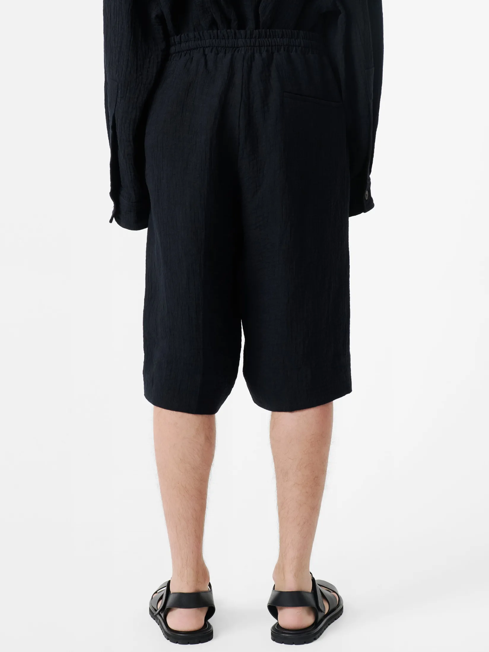 Discount Studio Nicholson Joshua Linen Short Darkest Navy