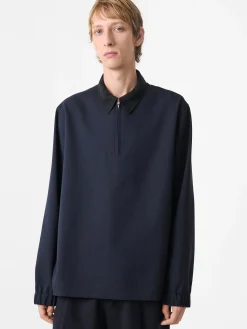 Sale Studio Nicholson Joss Shirt Darkest Navy