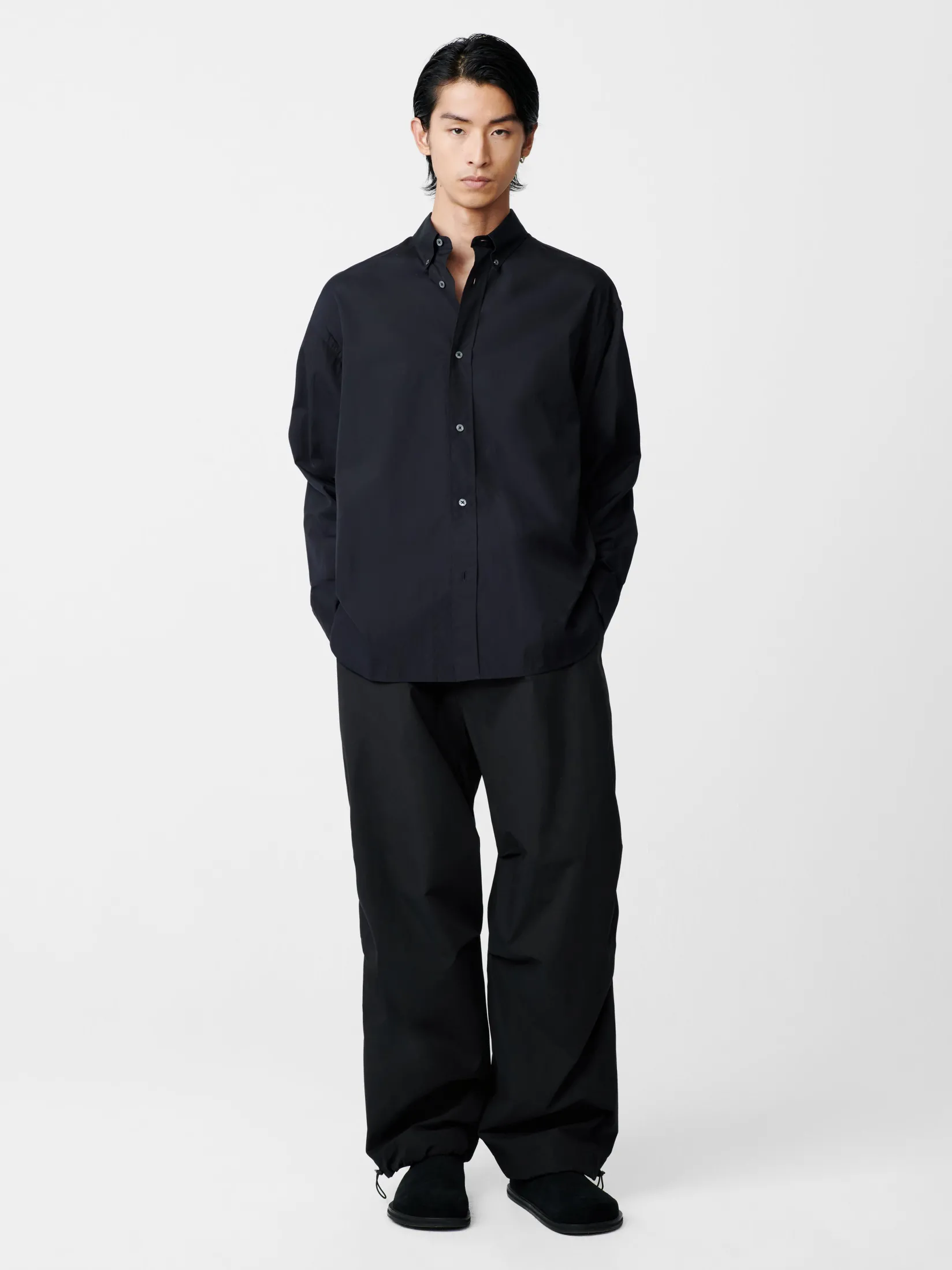 Clearance Studio Nicholson Jude Shirt Darkest Navy