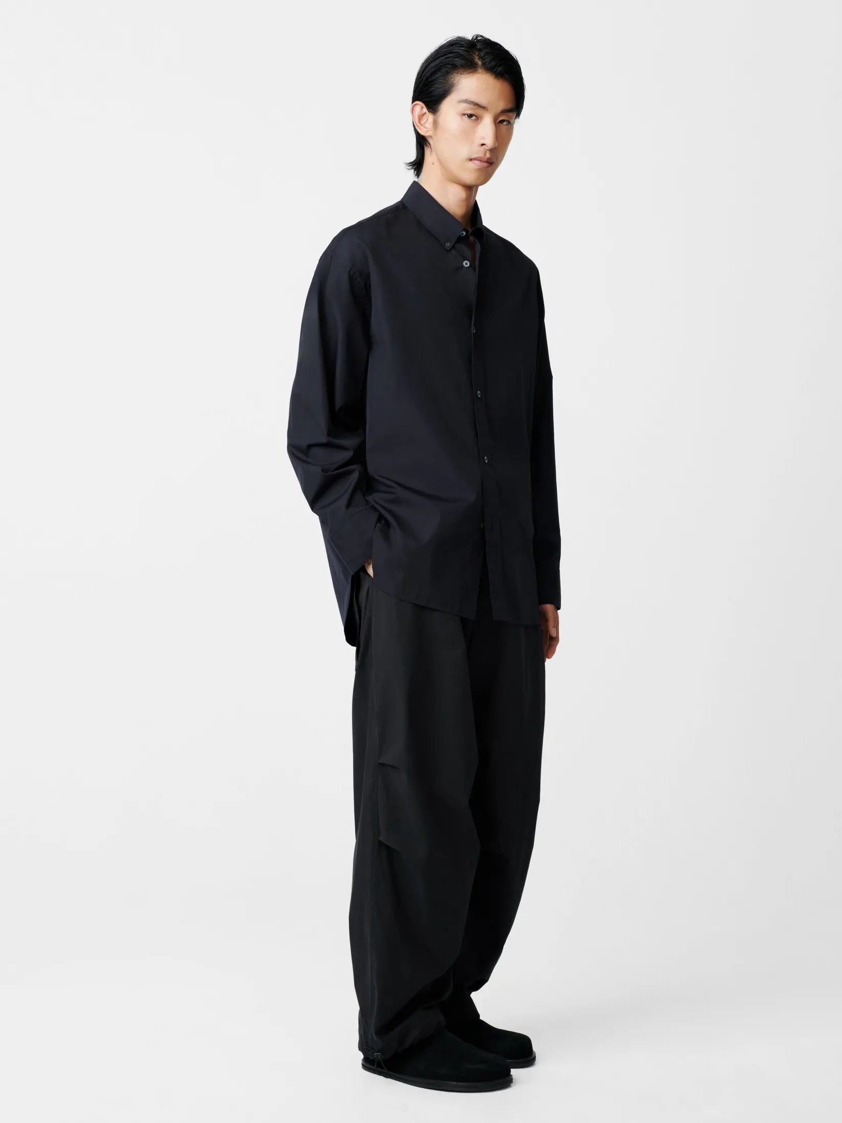 Clearance Studio Nicholson Jude Shirt Darkest Navy