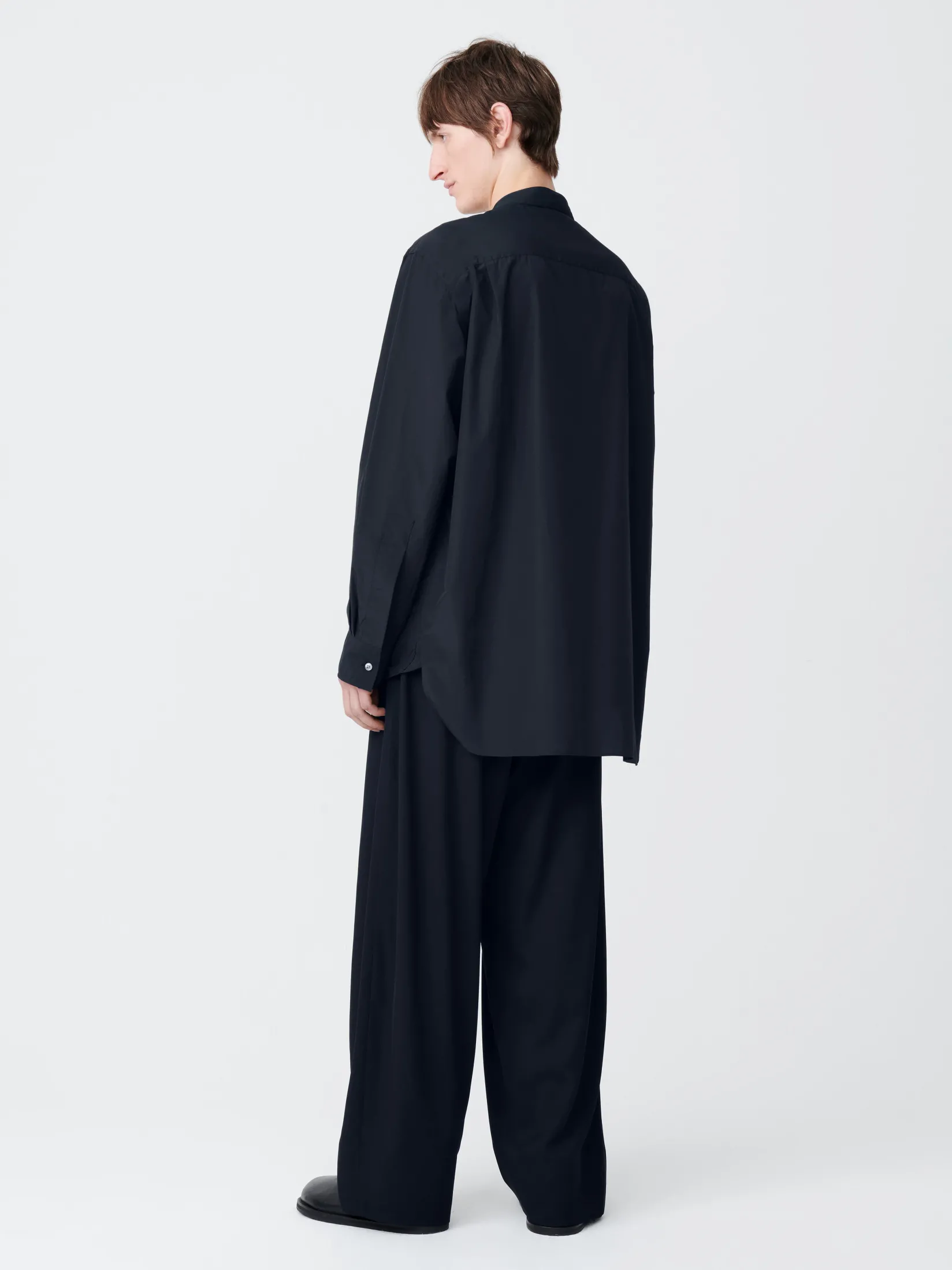 Clearance Studio Nicholson Key Shirt Darkest Navy