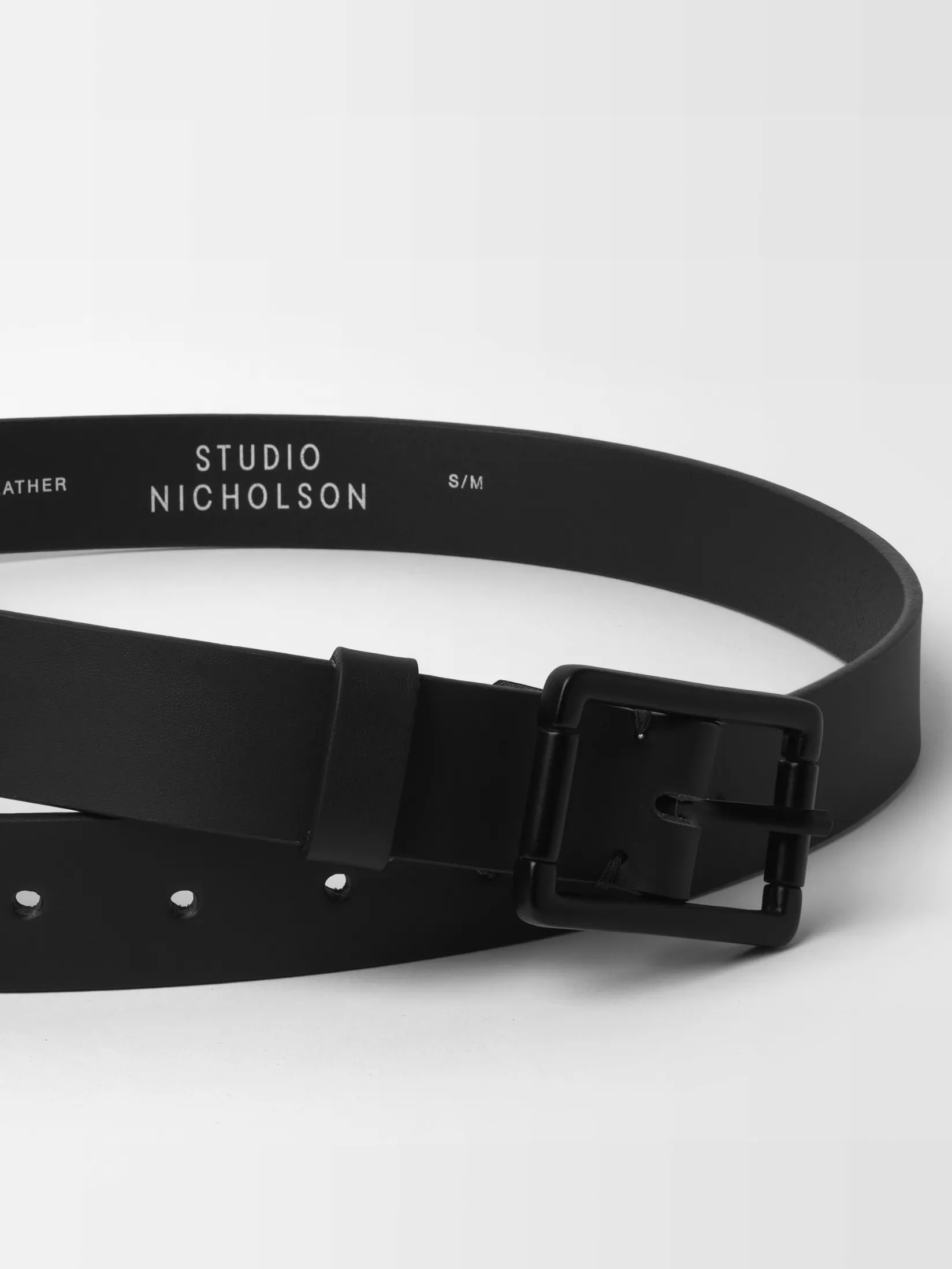 Outlet Studio Nicholson Leather Belt Black
