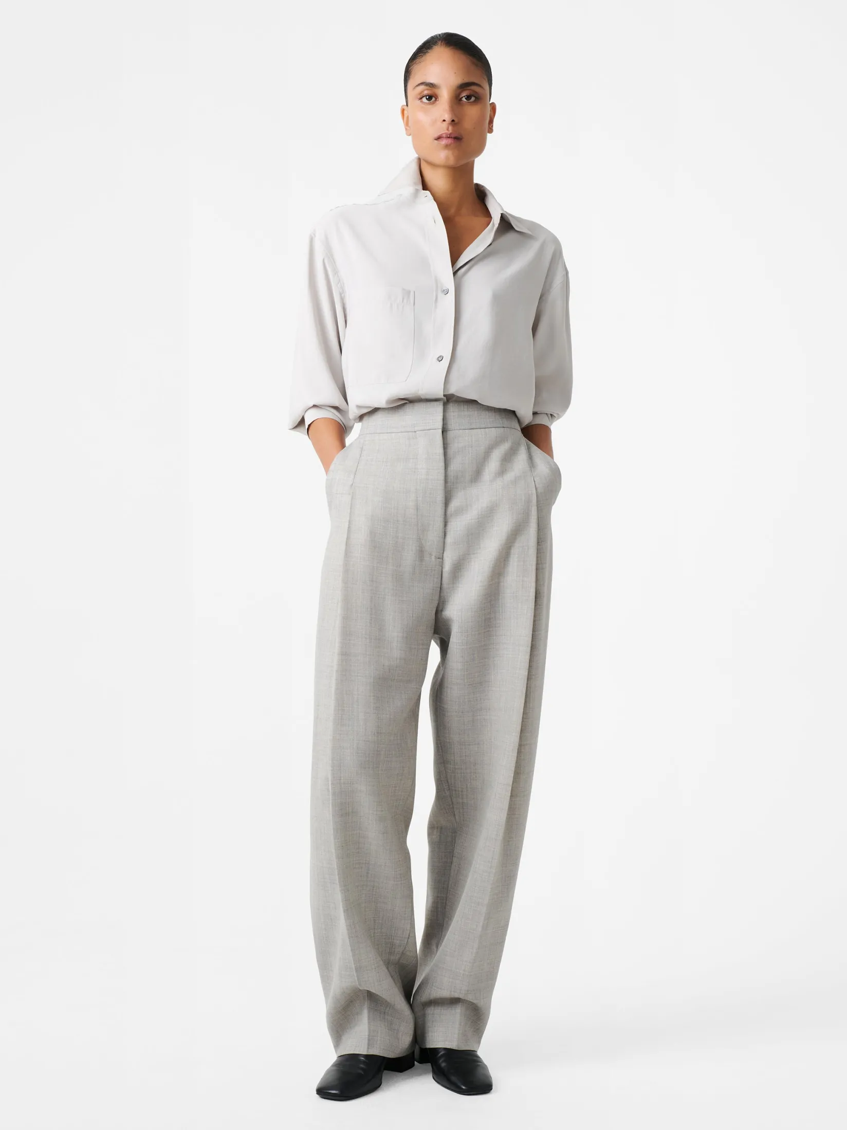 Online Studio Nicholson Leto Shirt Gull Grey
