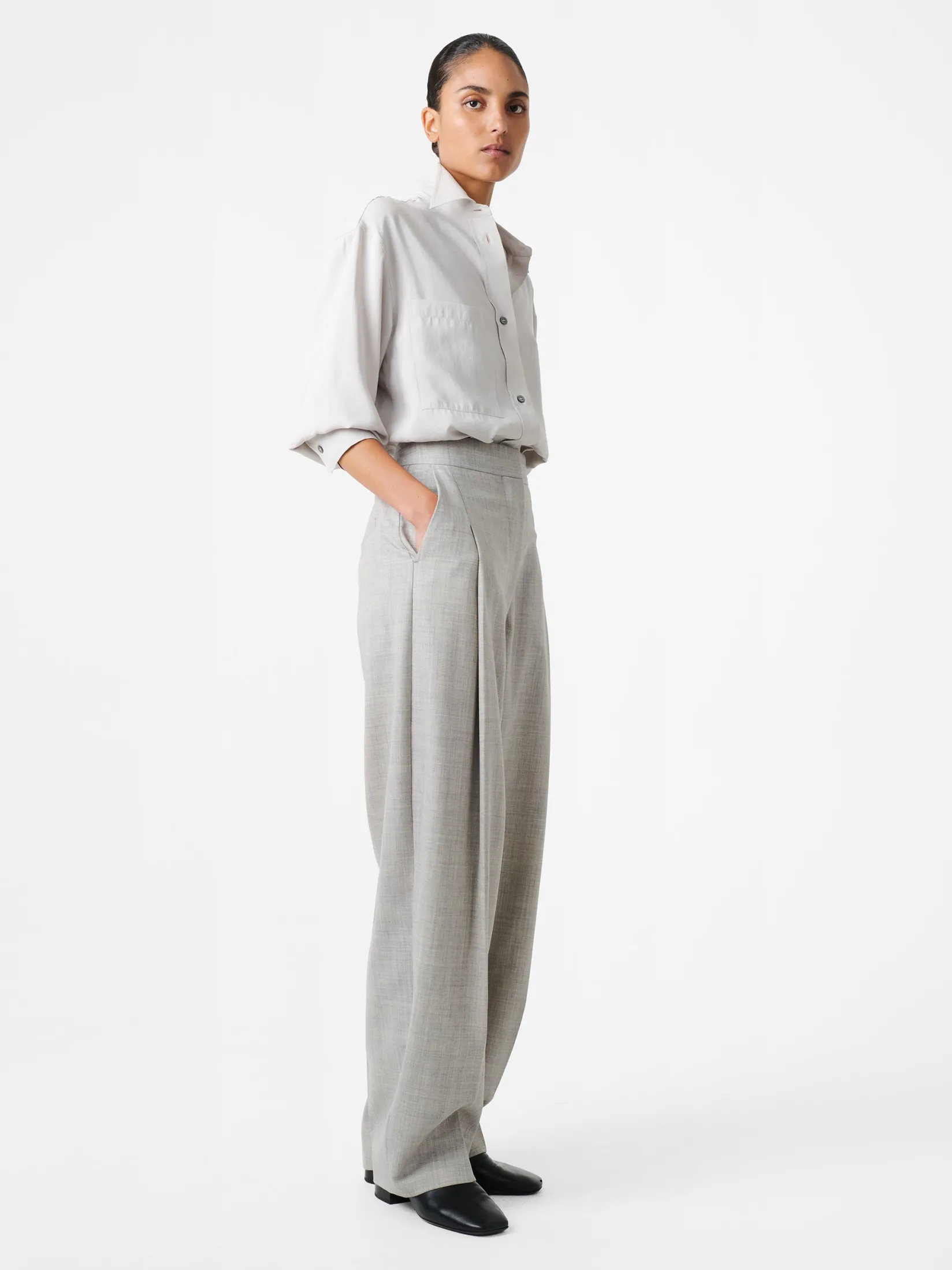 Online Studio Nicholson Leto Shirt Gull Grey
