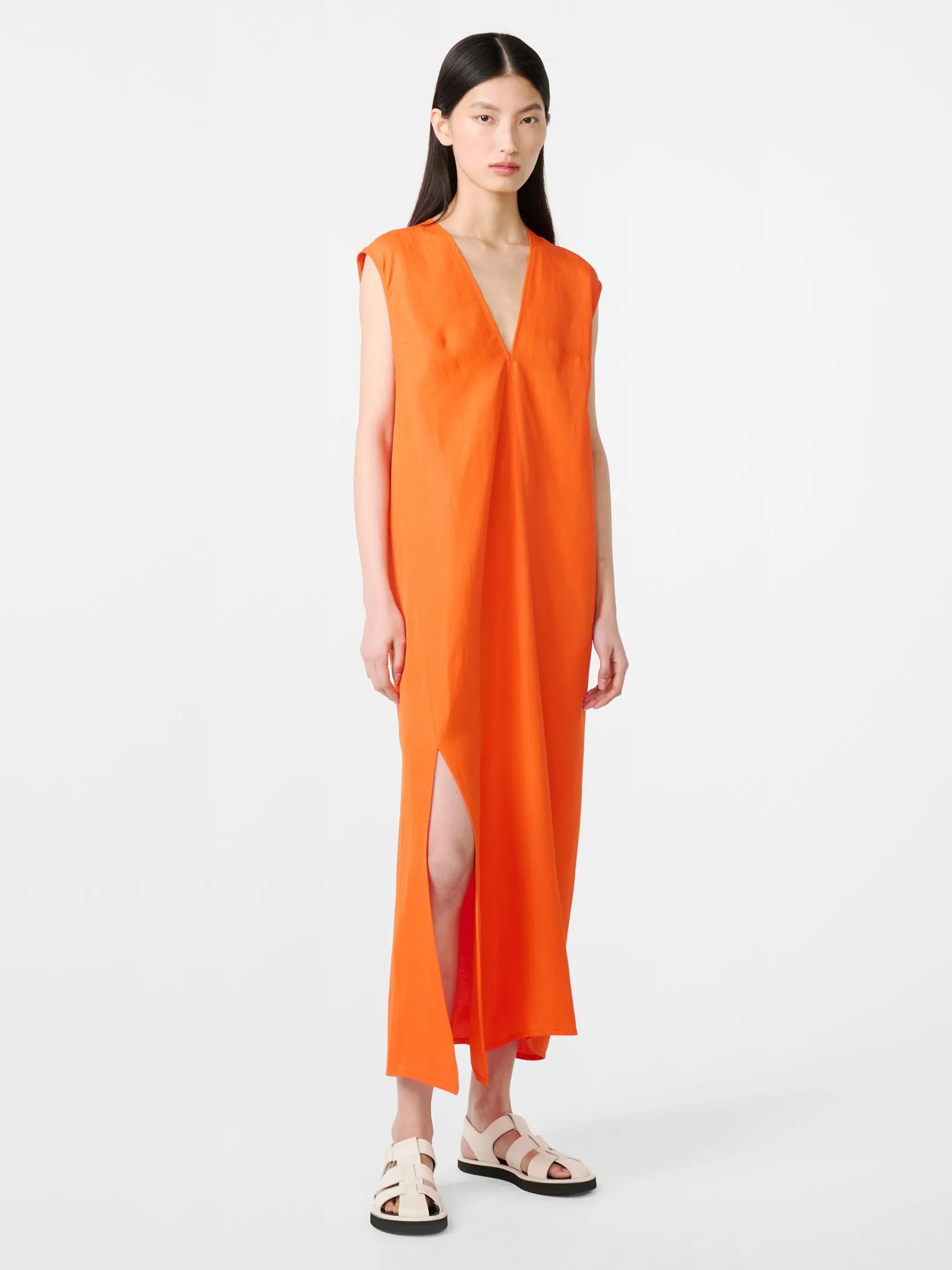 New Studio Nicholson Lise Linen Dress Clementine