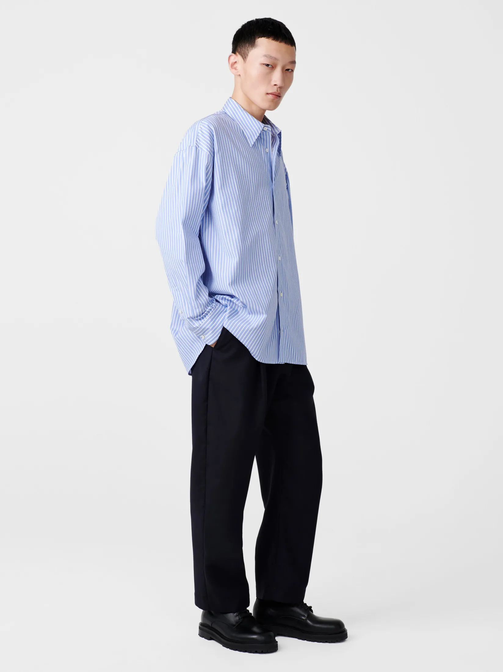 Sale Studio Nicholson Loche Shirt Blue Stripe