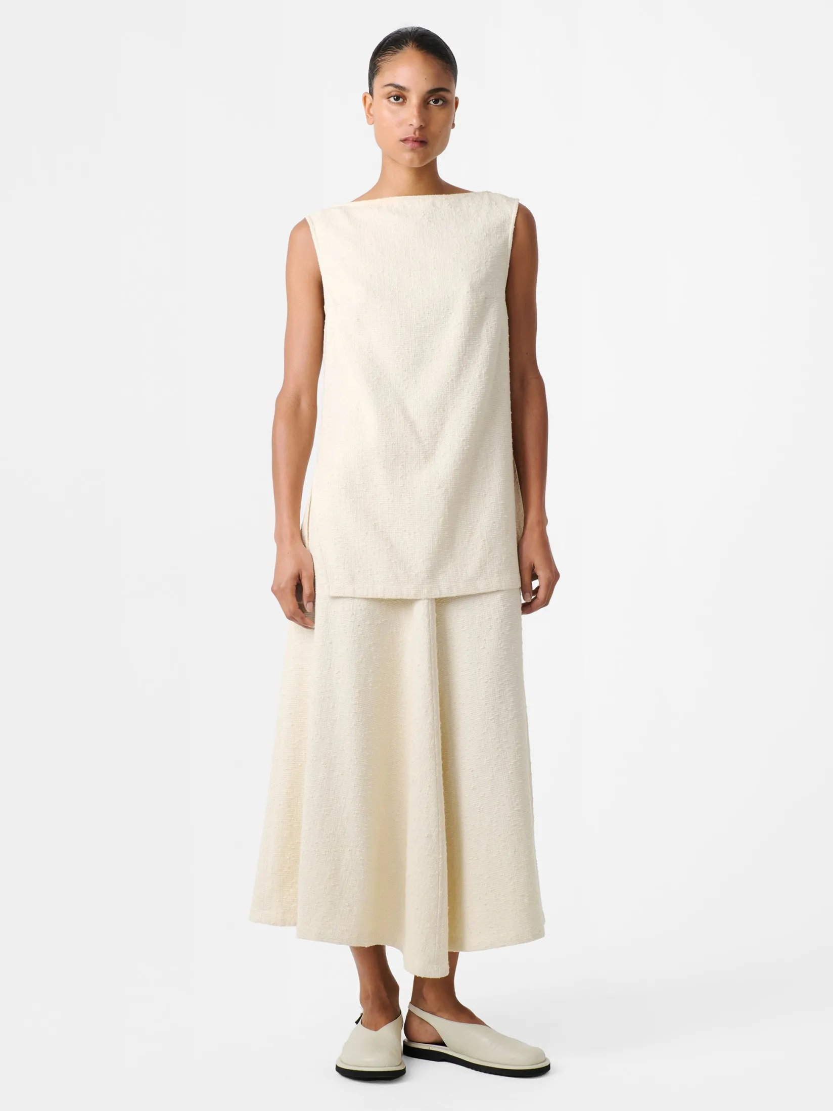 New Studio Nicholson Mae Skirt Cream