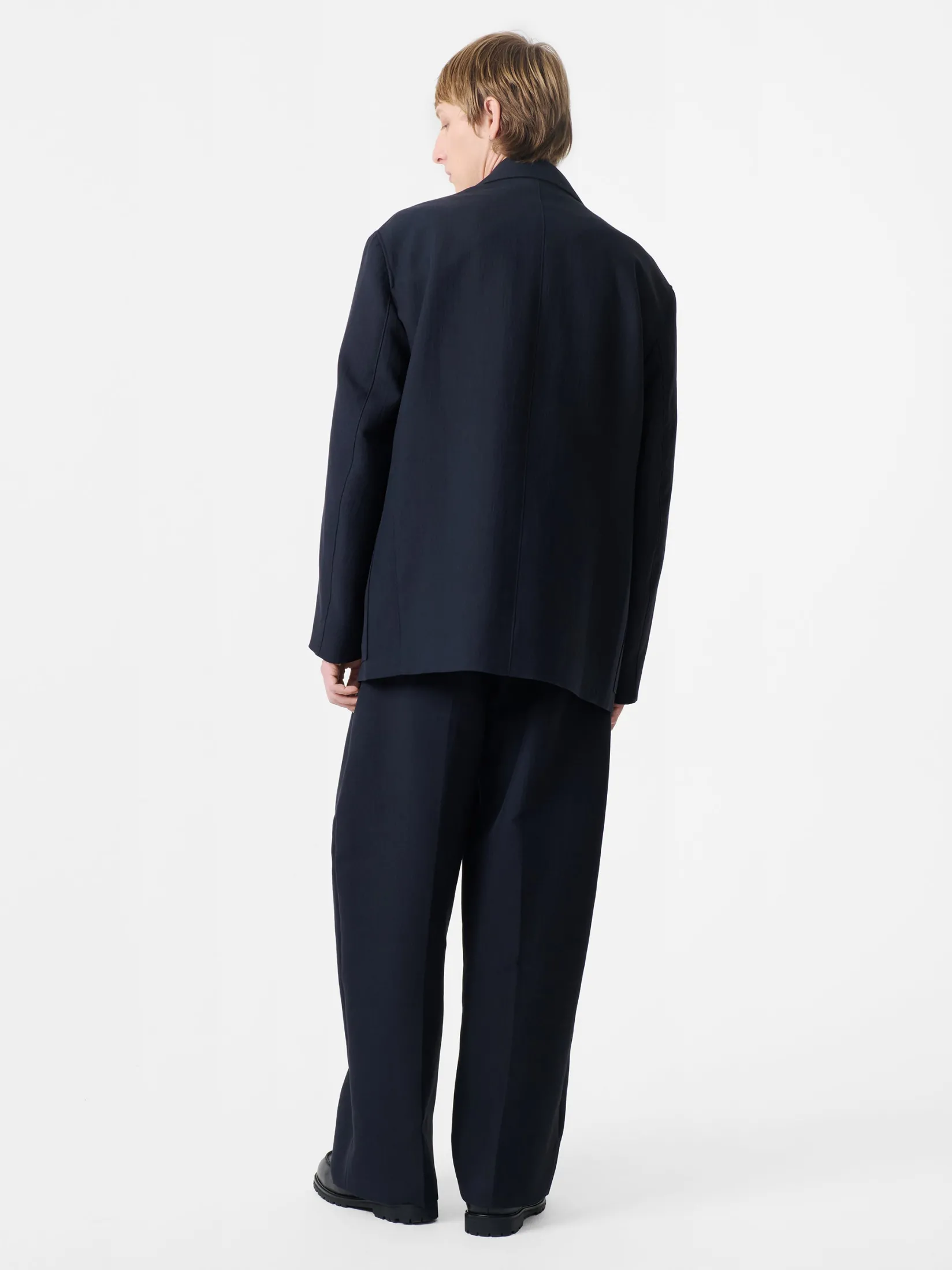 Sale Studio Nicholson Men's Conde Double Cotton Jacket Darkest Navy