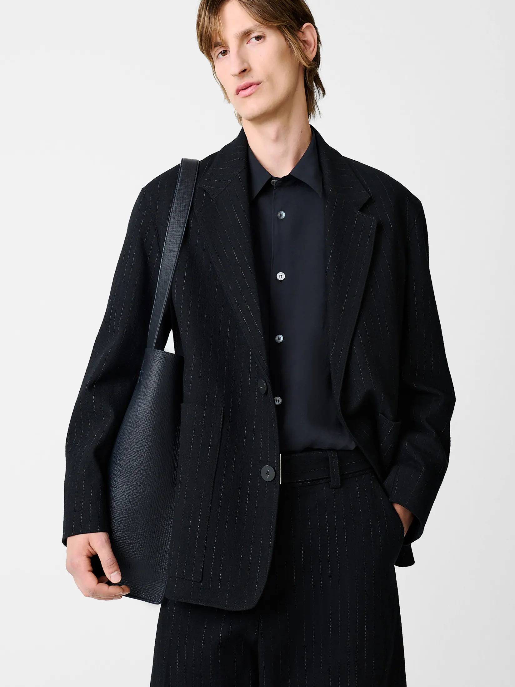 Discount Studio Nicholson Men's Conde Stripe Jacket Black