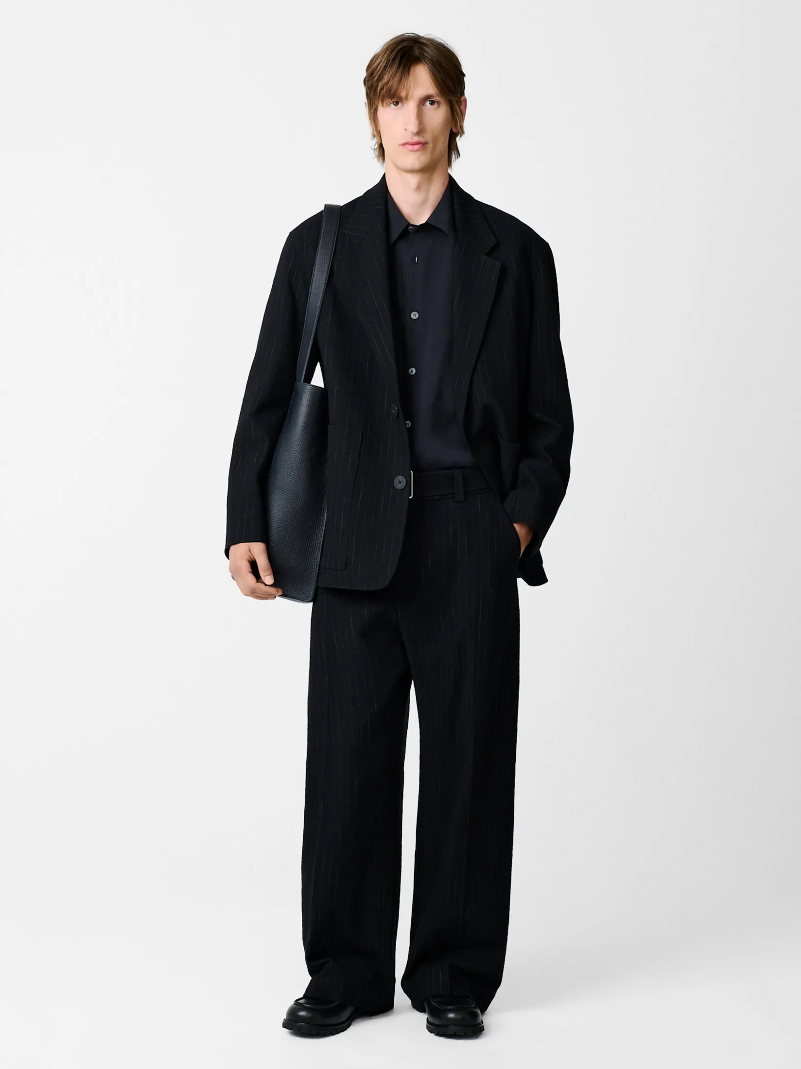 Discount Studio Nicholson Men's Conde Stripe Jacket Black