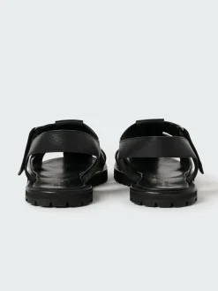Fashion Studio Nicholson Men's Sandom Leather Sandal Black