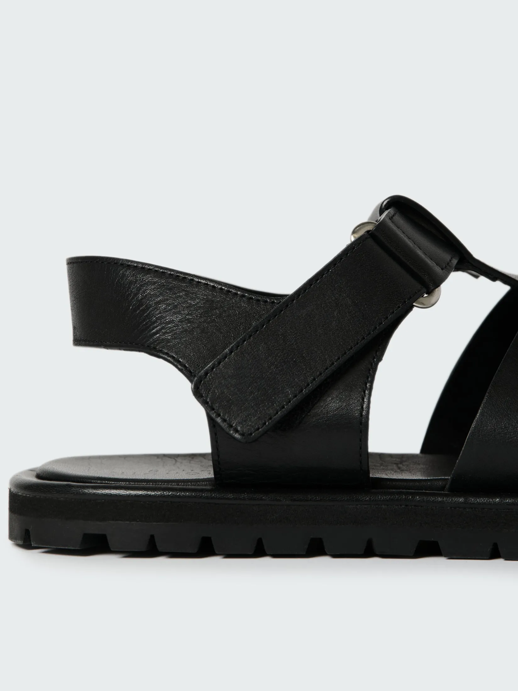 Fashion Studio Nicholson Men's Sandom Leather Sandal Black
