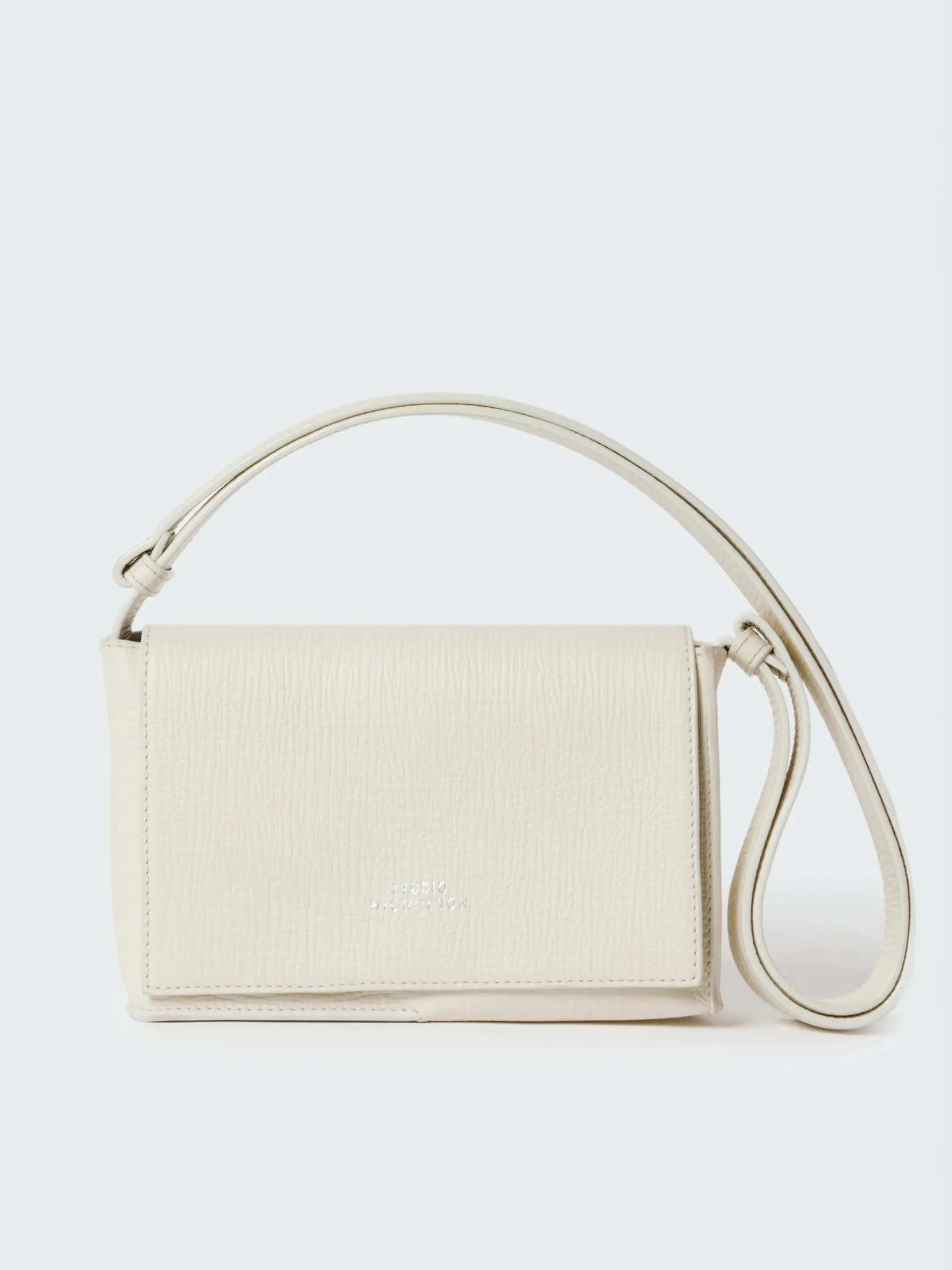 Online Studio Nicholson Meshi Mini Leather Bag Parchment