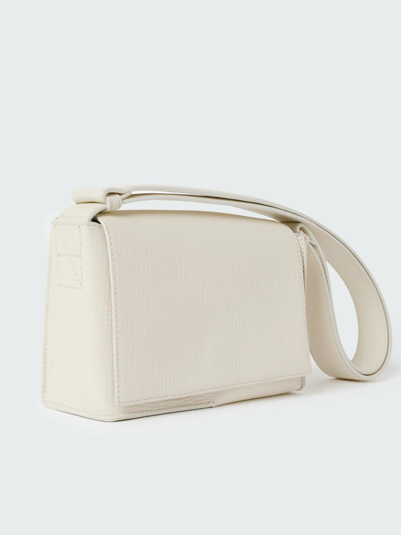 Online Studio Nicholson Meshi Mini Leather Bag Parchment