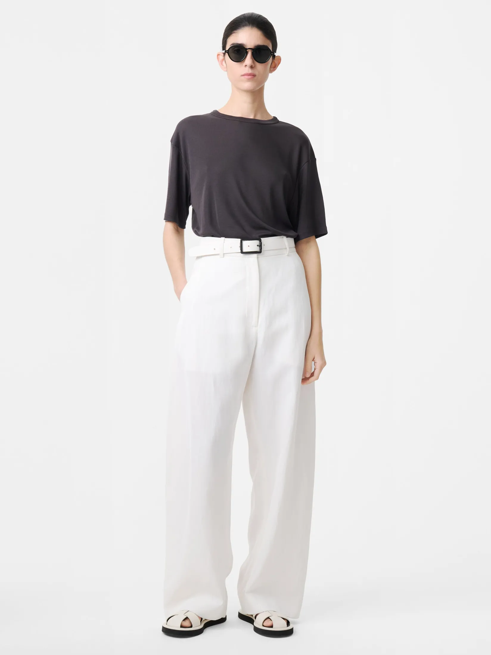 Clearance Studio Nicholson Myers Linen Pant Parchment